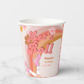 Let's Roll Retro Groovy Roller Schaats Verjaardag  Papieren Bekers (Voorkant)