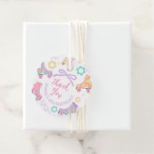 Lets Roll Roller Skate Groovy Birthday Thank you Bedankjes Labels (In situ)