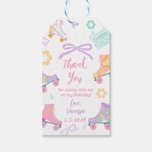 Lets Roll Roller Skate Retro Birthday Thank you