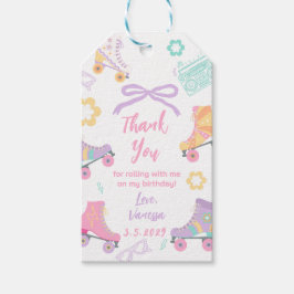 Lets Roll Roller Skate Retro Birthday Thank you Cadeaulabel
