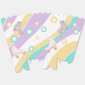 Lets Roll Roller Skate Retro Girl Birthday Pastel Bedankdoosjes (Ongevouwen)