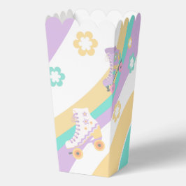 Lets Roll Roller Skate Retro Girl Birthday Pastel Bedankdoosjes