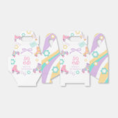 Lets Roll Roller Skate Retro Girl Birthday Pastel Bedankdoosjes (Uitgevouwen)