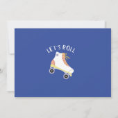 Let's Roll Rollerskate Blue Verjaardag Party Foto Kaart (Achterkant)