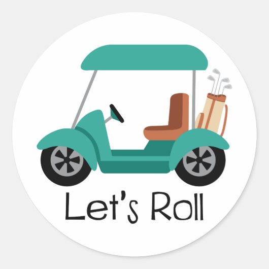 Lets Roll Ronde Sticker (Voorkant)