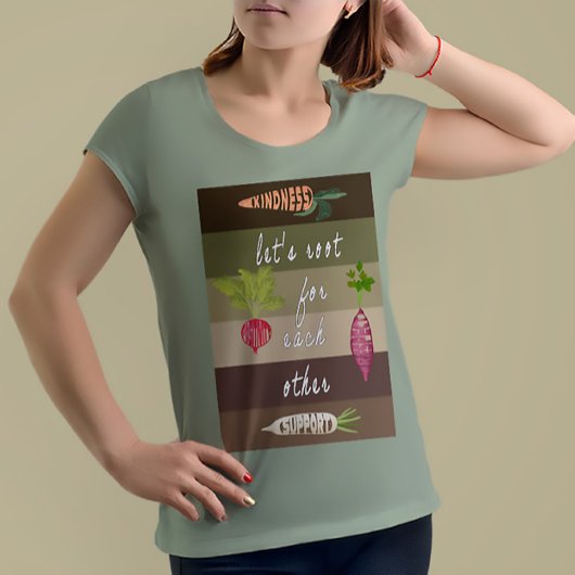 Let's Root voor Elkaar Tuinieren T-Shirt -Plant