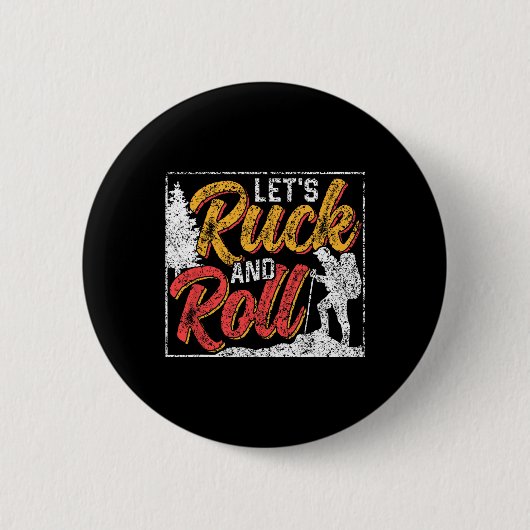 Let's Ruck And Roll Workout Backpack Rucksack Ruck Ronde Button 5,7 Cm (Voorkant)