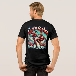 Let's Salsa Dance Tri-Blend T-shirt (Back Design)