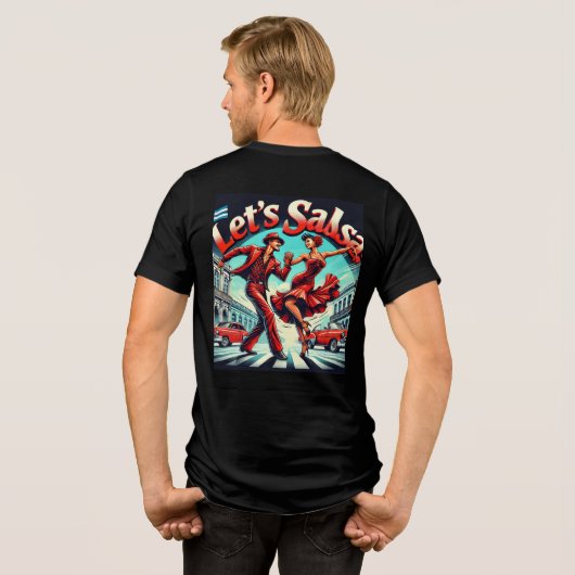 Let's Salsa Dance Tri-Blend T-shirt (Back Design) (Achterkant volledig)