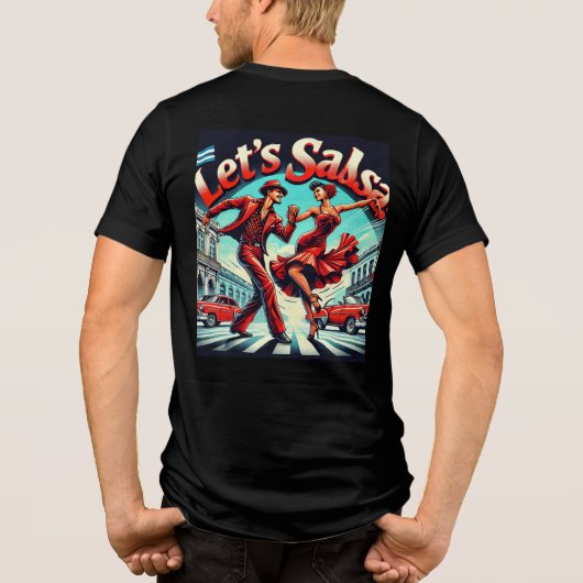 Let's Salsa Dance Tri-Blend T-shirt (Back Design) (Achterkant)