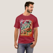 "Let's Salsa" Vetgedrukte en levendige Salsa Dance T-shirt (Voorkant volledig)