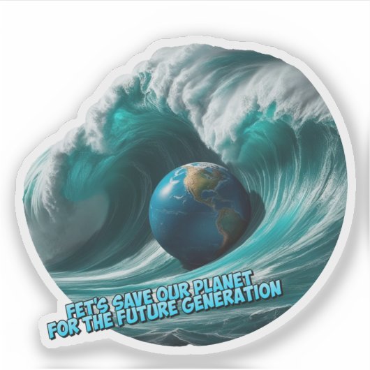 let's save our planet for the future generation sticker (Voorkant)
