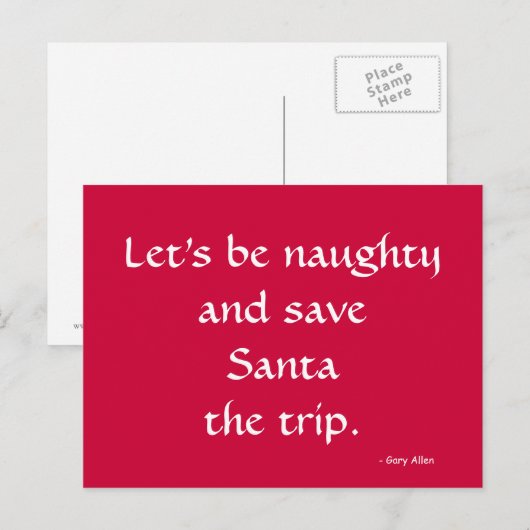 Let's Save Santa the Trip - postcard Feestdagenkaart (Voorkant / Achterkant)