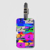 Lets Scoot - Stunt Scooter Rider Bagagelabel (Voorkant (verticaal))