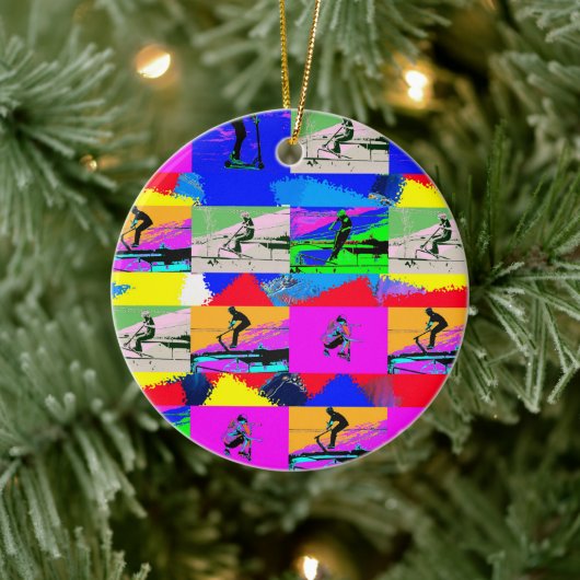 Lets Scoot - Stunt Scooter Rider Keramisch Ornament (Boom)