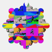 Lets Scoot - Stunt Scooter Rider Ornament Kaart (Achterkant)