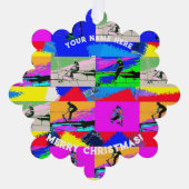 Lets Scoot - Stunt Scooter Rider Ornament Kaart (Voorkant)