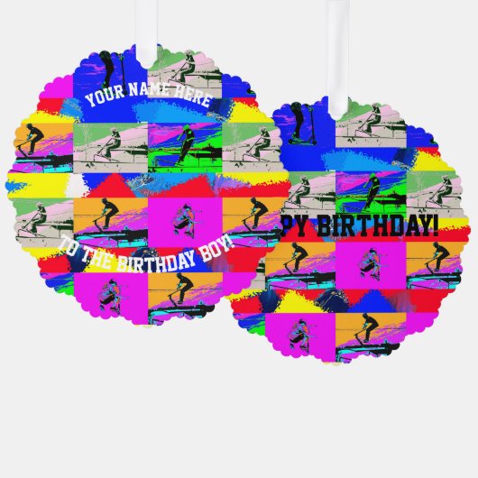 Lets Scoot - Stunt Scooter Rider Ornament Kaart (Voorkant / Achterkant)