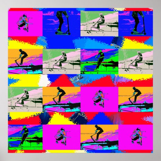 Lets Scoot - Stunt Scooter Rider Poster (Voorkant)