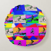 Lets Scoot - Stunt Scooter Rider Rond Kussen (Voorkant)