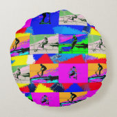 Lets Scoot - Stunt Scooter Rider Rond Kussen (Achterkant)