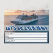 Let's Set Sail! Cruise Invitation Feestdagenkaart (Voorkant)
