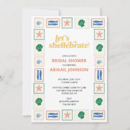 Let's Shellabrate Seashell Bridal Shower Kaart