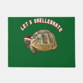 Lets Shellebrate Christmas Tortoise Wearing Santa  Deurmat (Voorkant)