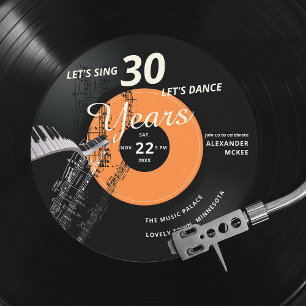 Let's Sing Dance 30 Piano Oude Piano Vinyl Verjaar Kaart