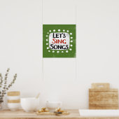 Let's Sing Songs Poster Wall Art (Keuken)