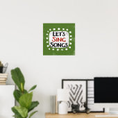 Let's Sing Songs Poster Wall Art (Thuiskantoor)