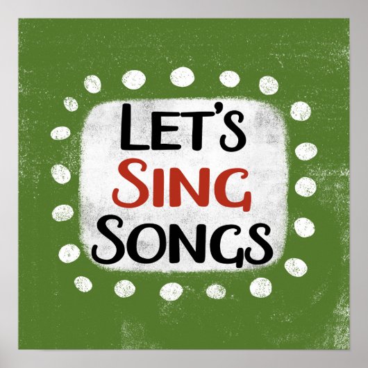 Let's Sing Songs Poster Wall Art (Voorkant)