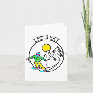 Lets Ski Cool Skiing spullen voor mannen Funny Ski Kaart