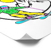 Lets Ski Cool Skiing spullen voor mannen Funny Ski Poster (Hoek)