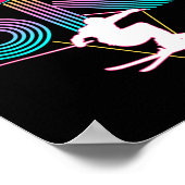 Let's Ski Retro 80s Skipartij Outfit 90s Skiër Poster (Hoek)