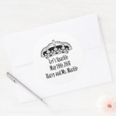 Let's Sparkle Harry & Meghan, 19 mei 2018 Ronde Sticker (Envelop)