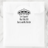 Let's Sparkle Harry & Meghan, 19 mei 2018 Ronde Sticker (Tas)
