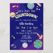 Let's Start the Countdown, Space Baby Shower Kaart (Voorkant)
