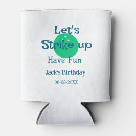 Let's strike up have fun green ball birthday name  blikjeskoeler