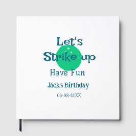 Let's strike up have fun green ball birthday name  gastenboek