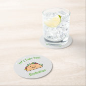  Let's Taco-Bout Afstuderen Taco Ronde Kartonnen Onderzetter (Insitu)