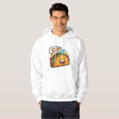 Let's Taco 'Bout It - Funny Happy Taco Cartoon Hoodie (Voorkant volledig)