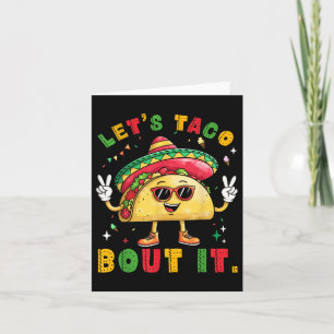 Lets Taco Bout It Funny Sombrero Pet Mexicaanse Ma Kaart