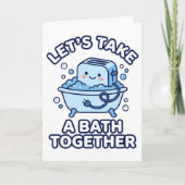 Let's Take A Bath Together Funny Toaster Kaart (Voorkant)