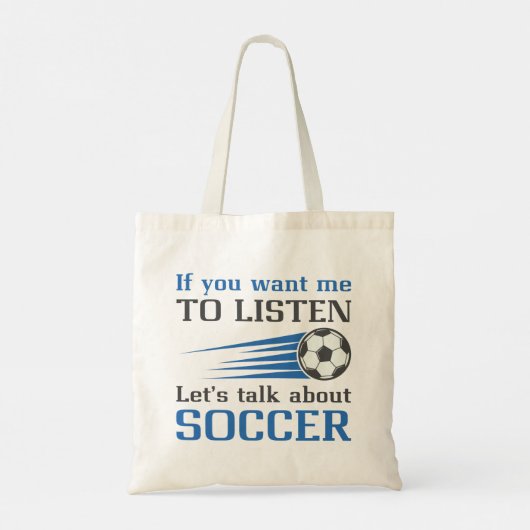 Let's Talk About Soccer Tote Bag (Achterkant)