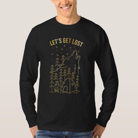 Lets The Adventure Begin Mountain Nature Forest T-shirt (Voorkant)
