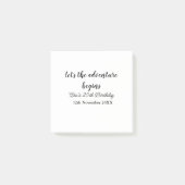 lets the adventure begins 20th birthday add name d post-it® notes (Voorkant)