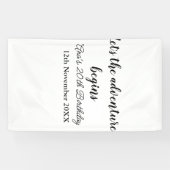 lets the adventure begins 20th birthday add name d spandoek (Horizontaal)