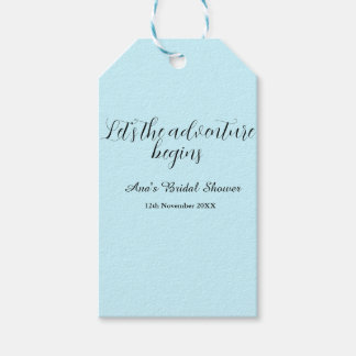 lets the adventure begins bridal shower add name d cadeaulabel
