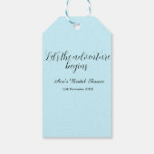 lets the adventure begins bridal shower add name d cadeaulabel (Achterkant)